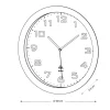 Alba Analoge Wandklok HORISSIMO N 38 x 5,5cm Zwart