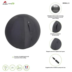 Alba Ergonomische zitbal MHBALL N Stof Zwart