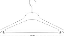 Alba Hangers PMBASIC PL Plastic 450 x 220mm Zwart 20 Stukken