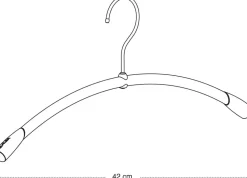 Alba Kleerhangers Grijs 450 x 220 mm 6 Stuks