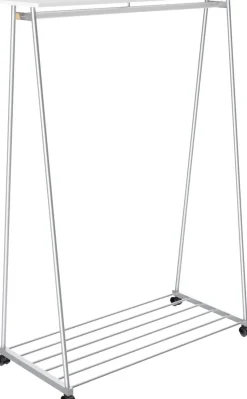 Alba Mobiele Kledingrek Oslo 1150 x 620 x 1780 mm Staal, hout Grijs