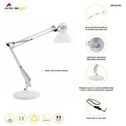 Alba Vrijstaande bureaulamp Architecte Wit