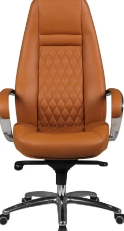 AMSTYLE Bureaustoel Permanent contact Vaste armleuning Hoogteverstelbaar Bruin Max. 120 kg SPM1.299 1300 x 680 x 680 mm