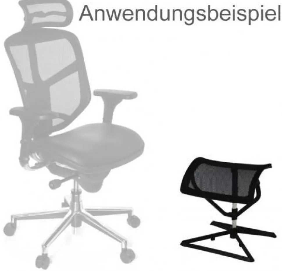 AMSTYLE Hoogteverstelbaar Voetensteun 430 x 330 x 460 mm Zwart