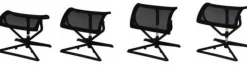AMSTYLE Hoogteverstelbaar Voetensteun 430 x 330 x 460 mm Zwart