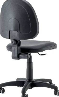 BE130 Stoel Permanent Contact Kunstleer Zonder armleuning Zwart 110 kg MOD. 111/CP 640 x 640 x 1.080 mm 5 Wieltjes