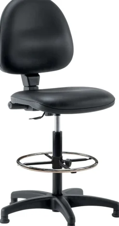 BE130 Tekenstoel Kunstleer Zonder armleuning Zwart 110 kg MOD.111 640 x 640 x 1.330 mm