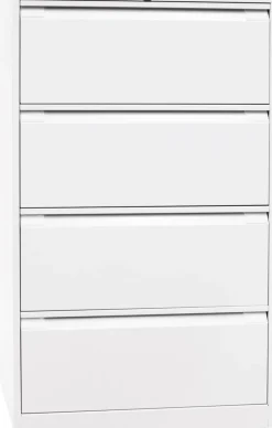 Bisley Archiefkast Staal 4 lades 800 x 622 x 1.321 mm Verkeerswit