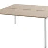 Bisley Bureautafel Quattro desk basic Eiken, wit 1.600 x 1.640 x 740 mm fh