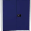 Bisley Draaideurkast Staal 1 Plank Afsluitbaar 914 x 400 x 1.000 mm Lichtgrijs, oxfordblauw