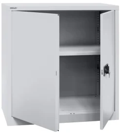 Bisley Draaideurkast Staal 1 Plank Afsluitbaar 914 x 400 x 1.000 mm Grijs