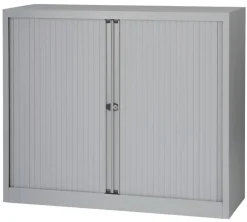 Bisley EuroTambour Roldeurkast Kunststof, Staal 2 Planken 1.200 x 430 x 1.029 mm Grijs