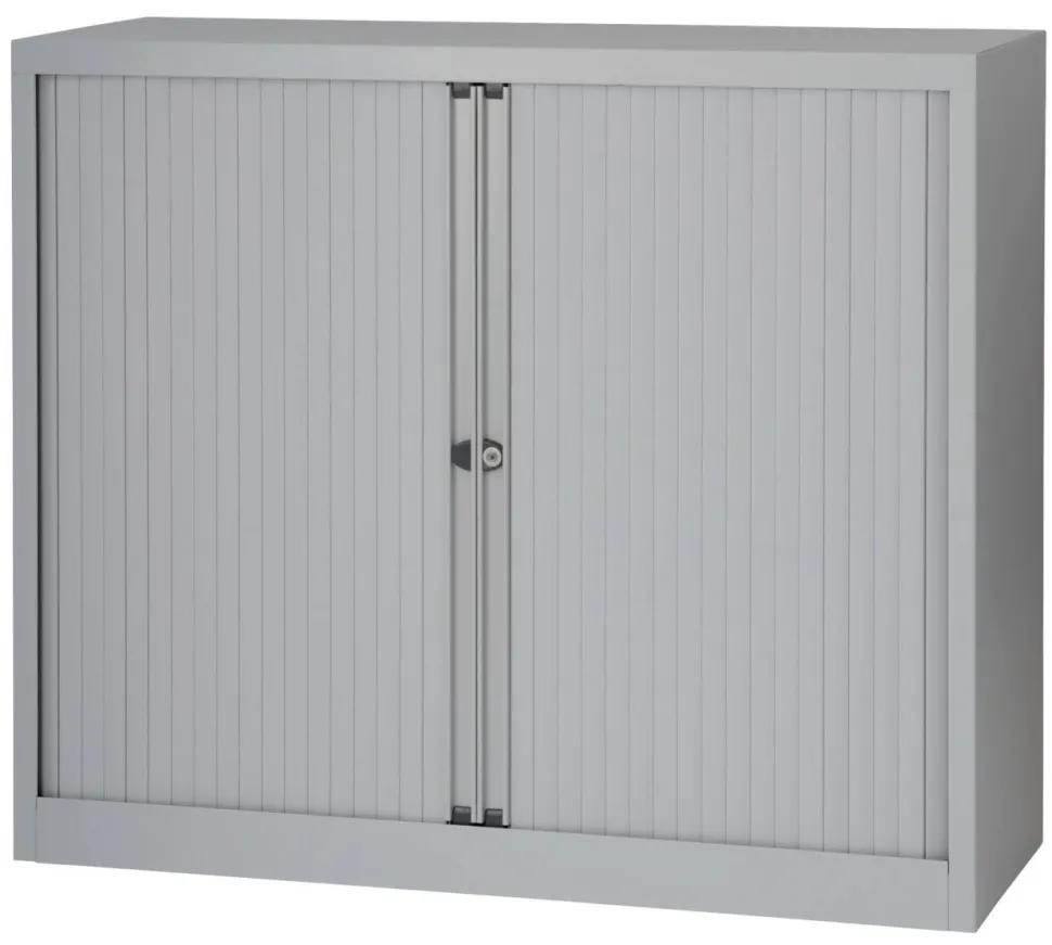 Bisley EuroTambour Roldeurkast Kunststof, Staal 2 Planken 1.200 x 430 x 1.029 mm Grijs