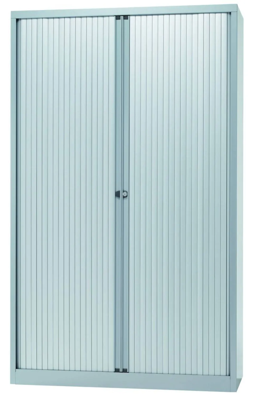 Bisley EuroTambour Roldeurkast Kunststof, Staal 4 Planken 1.200 x 430 x 1.980 mm Zilver