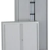 Bisley EuroTambour Roldeurkast Kunststof, Staal 2 Planken 1.200 x 430 x 1.029 mm Zilver