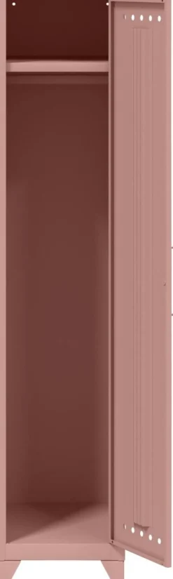 Bisley Fern Garderobekast Metaal Niet afsluitbaar 380 x 510 x 1.800 mm Pastelroze