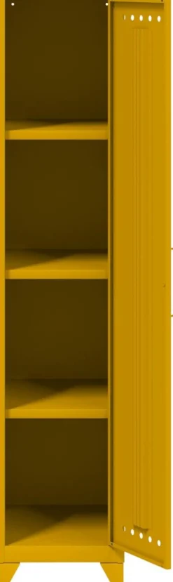 Bisley Fern Garderobekast Metaal Niet afsluitbaar 380 x 510 x 1.800 mm Zonnebloemgeel