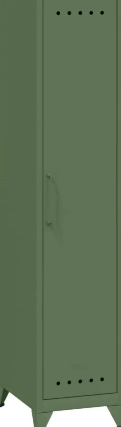 Bisley Fern Garderobekast Metaal Niet afsluitbaar 380 x 510 x 1.800 mm Olijfgroen