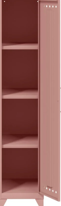Bisley Fern Garderobekast Metaal 3 Planken 380 x 510 x 1.800 mm Pastelroze