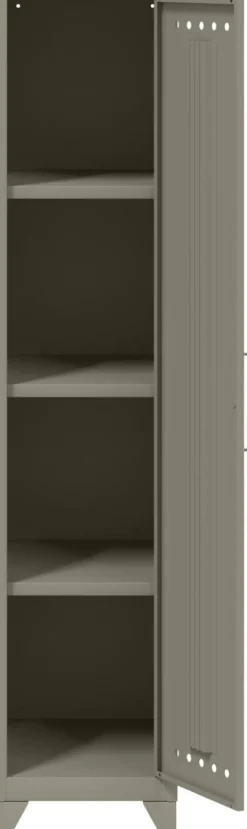Bisley Fern Garderobekast Metaal 3 Planken 380 x 510 x 1.800 mm Lichtgrijs
