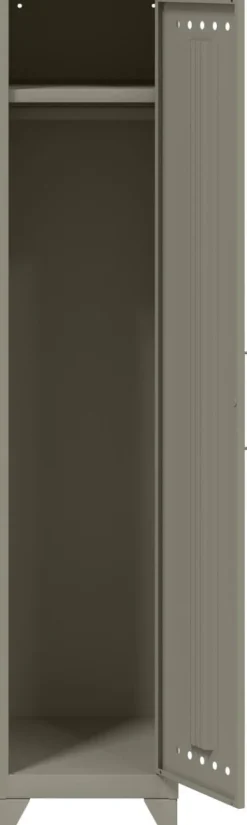 Bisley Fern Garderobekast Metaal 1 Plank 380 x 510 x 1.800 mm Lichtgrijs