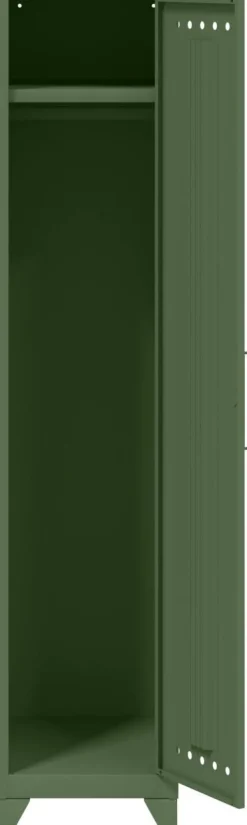 Bisley Fern Garderobekast Metaal 1 Plank 380 x 510 x 1.800 mm Olijfgroen