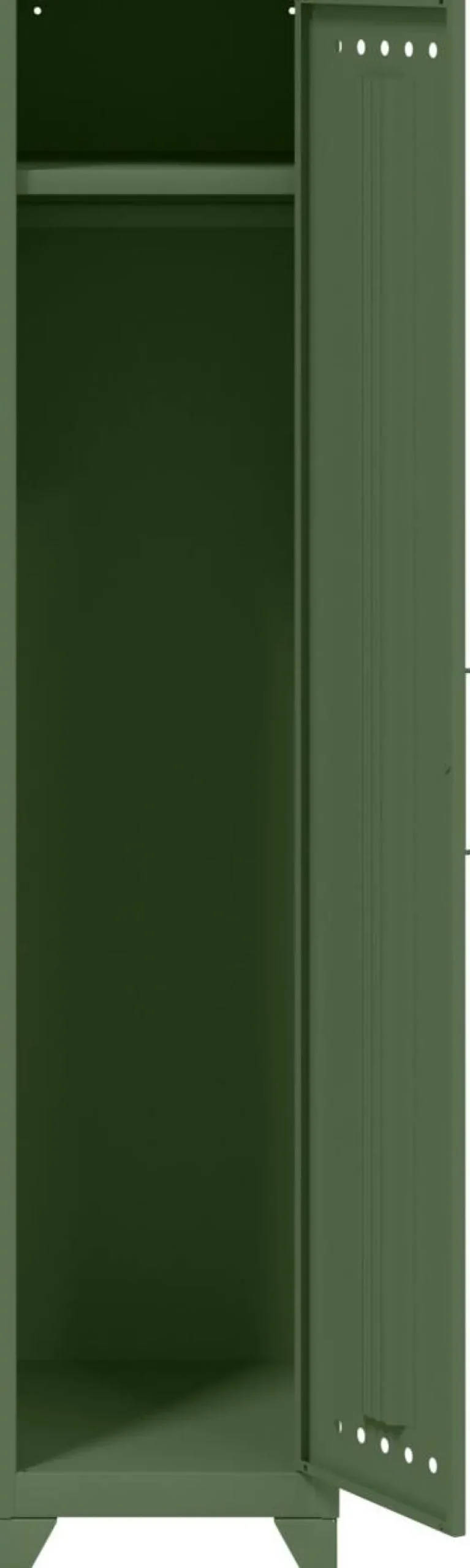 Bisley Fern Garderobekast Metaal 1 Plank 380 x 510 x 1.800 mm Olijfgroen