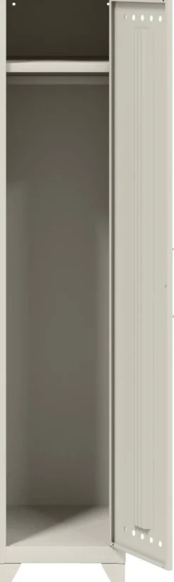 Bisley Fern Garderobekast Metaal Niet afsluitbaar 380 x 510 x 1.800 mm Verkeerswit