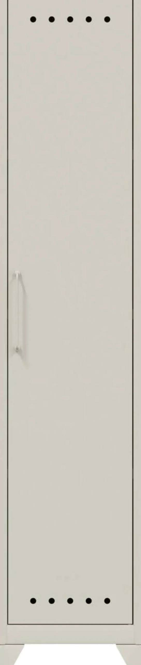 Bisley Fern Garderobekast Metaal Niet afsluitbaar 380 x 510 x 1.800 mm Verkeerswit