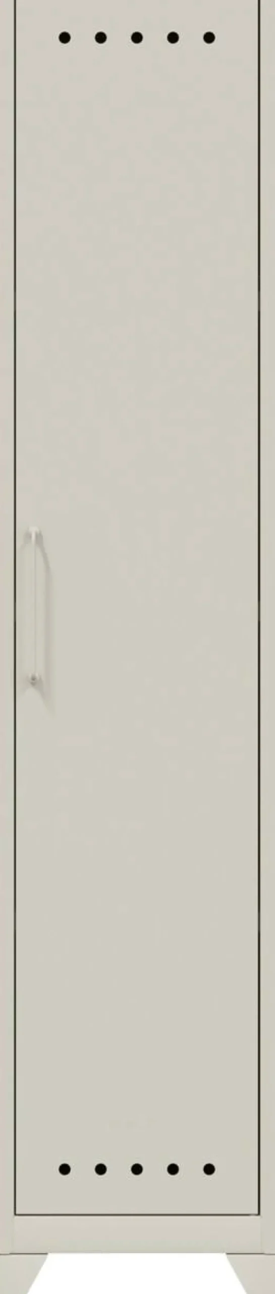 Bisley Fern Garderobekast Metaal Niet afsluitbaar 380 x 510 x 1.800 mm Verkeerswit