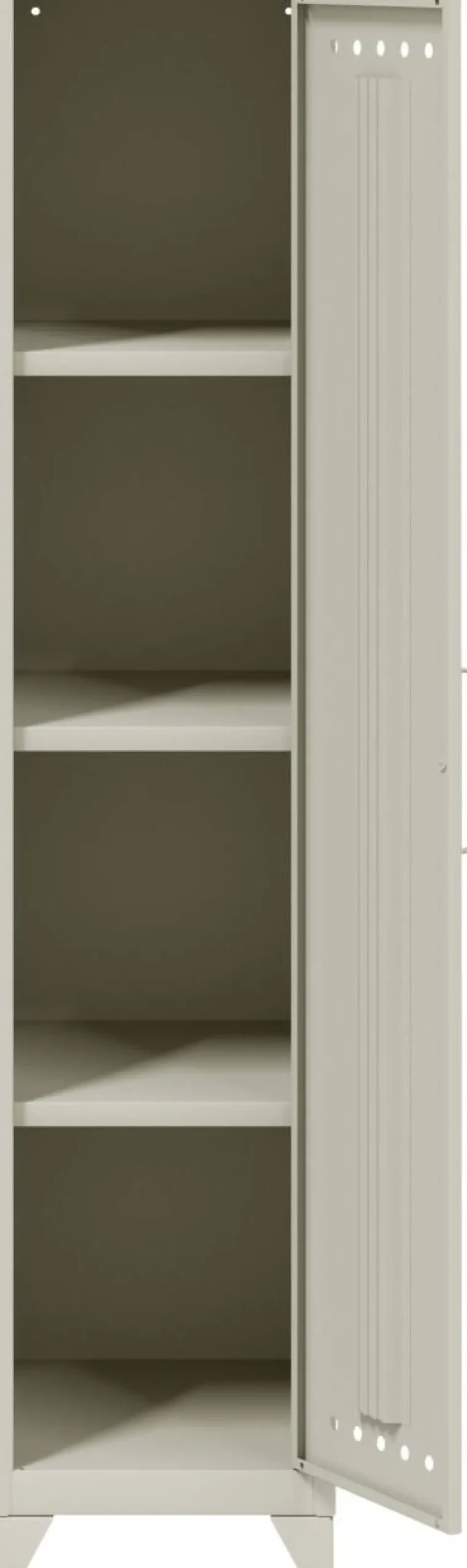 Bisley Fern Garderobekast Metaal Niet afsluitbaar 380 x 510 x 1.800 mm Verkeerswit