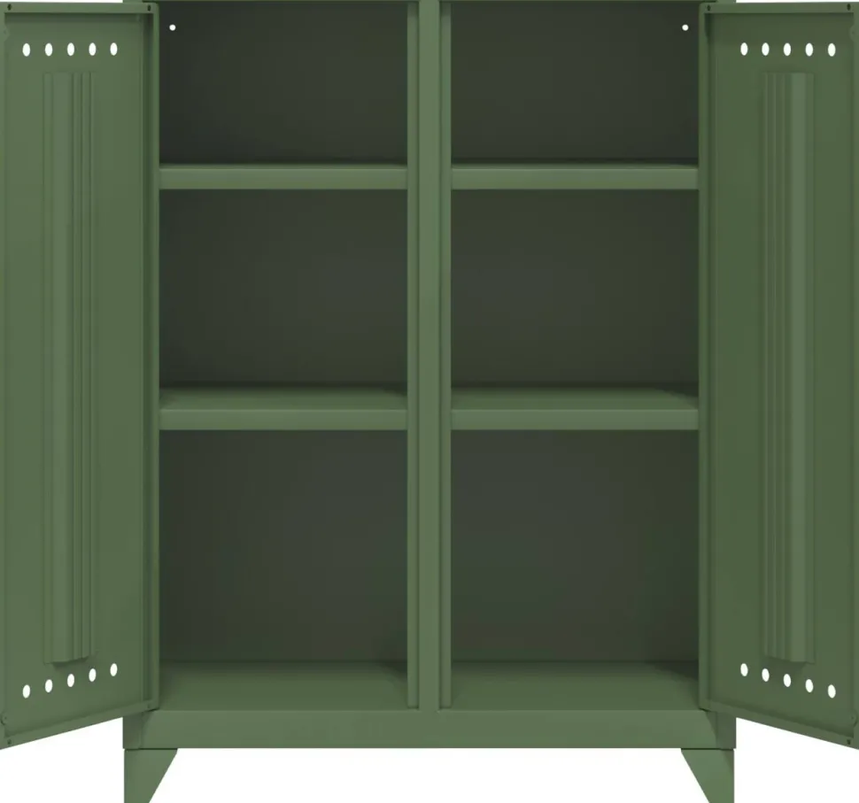 Bisley Fern Wandkast Metaal 800 x 400 x 110 mm Olijfgroen