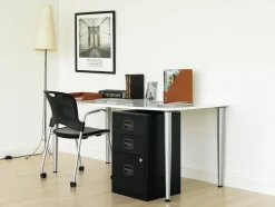 Bisley Home Metaal Archiefkast 4 Lades Afsluitbaar 413 x 400 x 1.321 mm Zilver