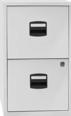 Bisley Home Staal Archiefkast 2 Lades Afsluitbaar 413 x 400 x 672 mm Lichtgrijs
