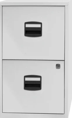 Bisley Home Staal Archiefkast 2 Lades Afsluitbaar 413 x 400 x 672 mm Lichtgrijs