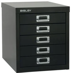 Bisley Meerladenkast 5 Lades Zwart 279 x 380 x 325 mm