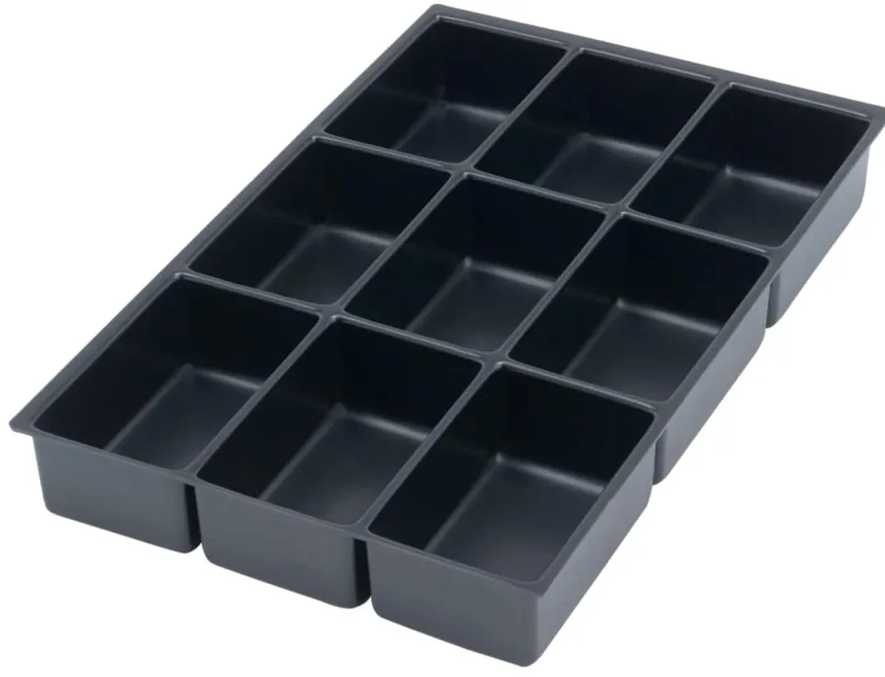 Bisley Multi lade Inzetbak met 9 Compartimenten Plastic Zwart 215 x 340 x 51 mm