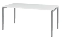 Bisley Quattro Basic Bureau Wit 1.600 (B) x 800 (D) x 850 (H) mm Melamine, Staal
