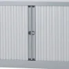 Bisley Roldeurkast Kunststof, metaal 1 Plank Afsluitbaar 1.200 x 430 x 695 mm Grijs