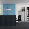 Bisley Roldeurkast Kunststof, metaal 3 Planken Afsluitbaar 1.200 x 430 x 1.637 mm Zwart