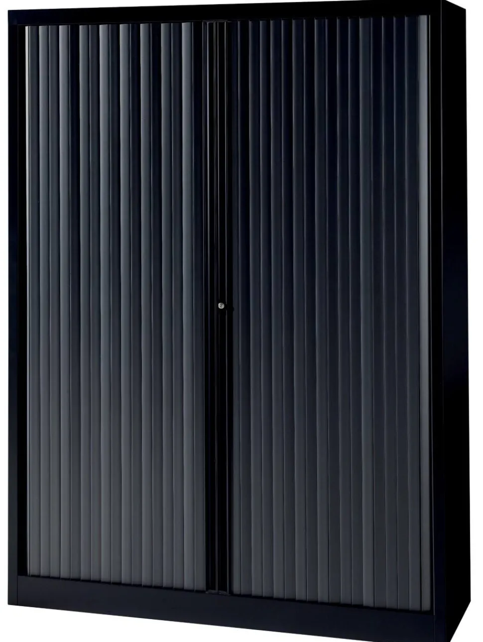 Bisley Roldeurkast Kunststof, metaal 3 Planken Afsluitbaar 1.200 x 430 x 1.637 mm Zwart