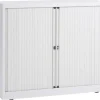 Bisley Roldeurkast Kunststof, Staal 1 Plank Afsluitbaar 1.000 x 430 x 1.030 mm Wit