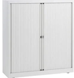 Bisley Roldeurkast Staal 1 Plank Afsluitbaar 1.200 x 430 x 1.030 mm Wit