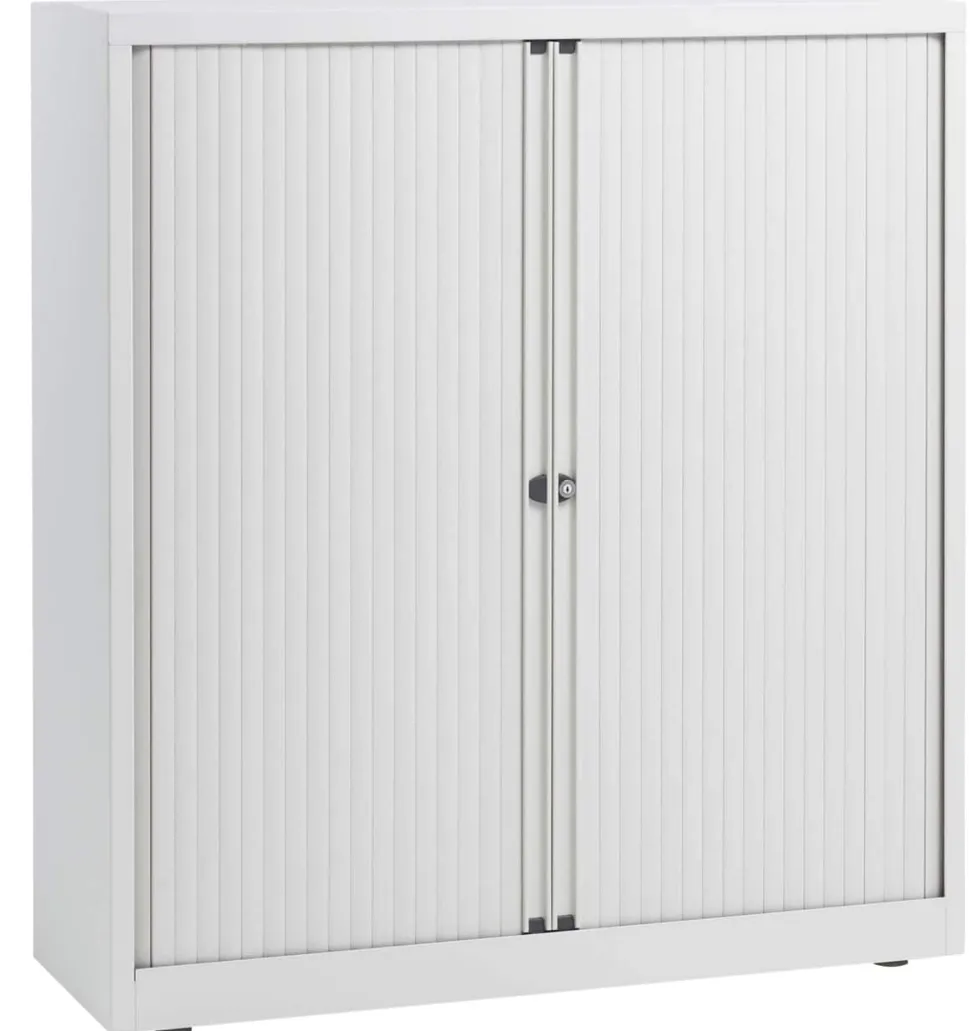 Bisley Roldeurkast Staal 1 Plank Afsluitbaar 1.200 x 430 x 1.030 mm Wit