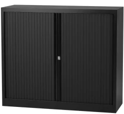 Bisley Roldeurkast Staal 1 Plank Afsluitbaar 1.000 x 430 x 1.030 mm Zwart