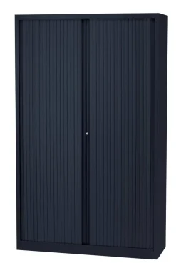 Bisley Roldeurkast Staal 4 Planken Afsluitbaar 1.000 x 430 x 1.980 mm Donkergrijs