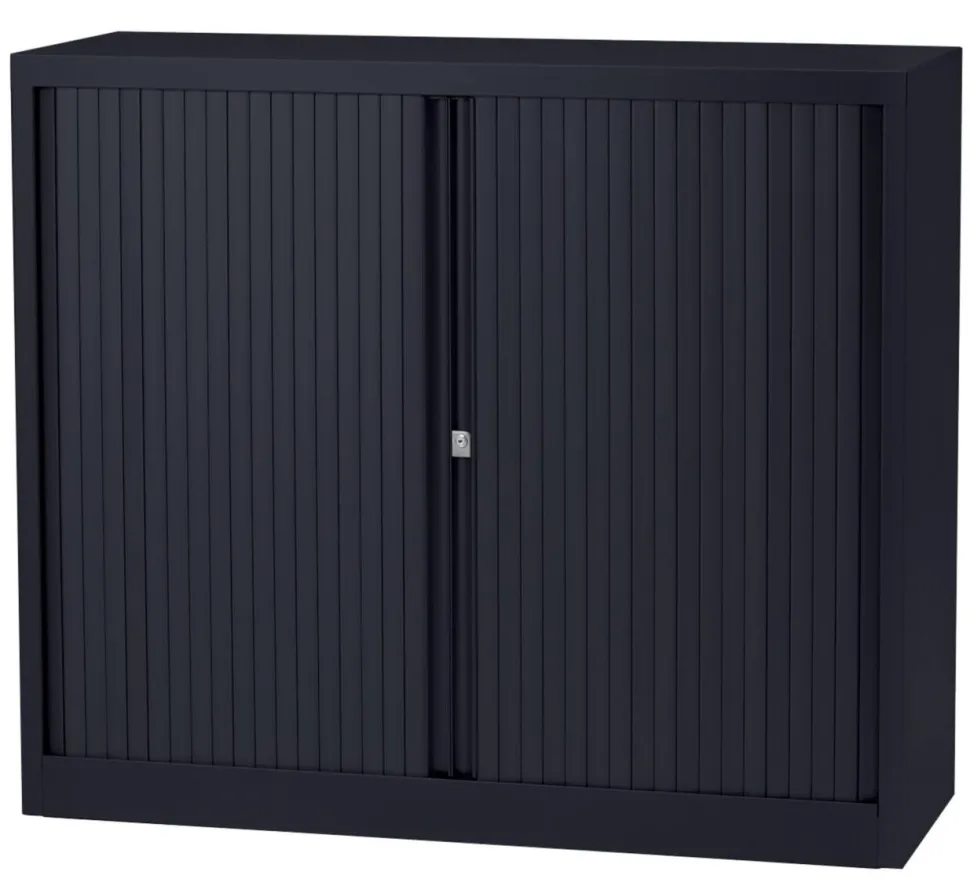 Bisley Roldeurkast Staal 1 Plank Afsluitbaar 1.000 x 430 x 1.030 mm Donkergrijs