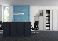 Bisley Roldeurkast Staal 4 Planken Afsluitbaar 800 x 430 x 1.980 mm Zwart