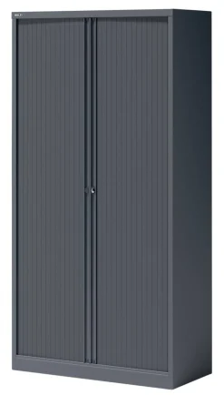 Bisley Roldeurkast Staal 4 Planken Afsluitbaar 1.000 x 470 x 1.985 mm Antraciet