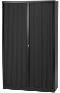 Bisley Roldeurkast Staal 4 Planken Afsluitbaar 1.200 x 430 x 1.980 mm Zwart